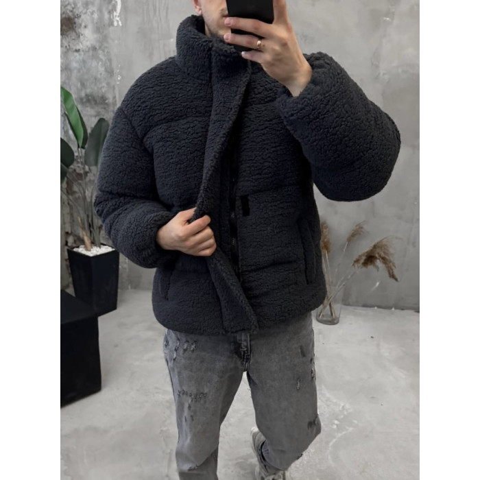 Зимова плюшева куртка oversize