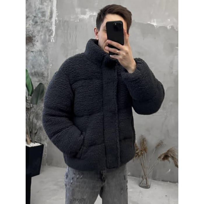 Зимова плюшева куртка oversize