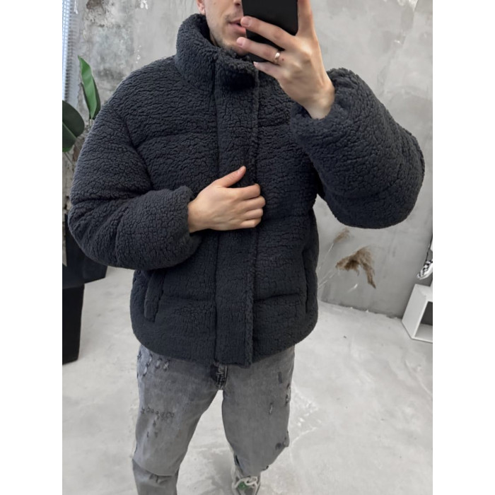 Зимова плюшева куртка oversize