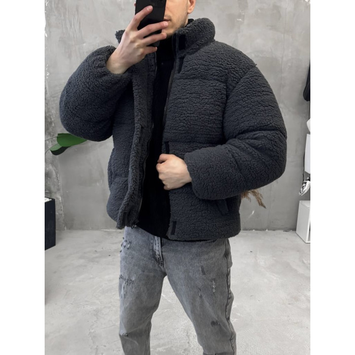 Зимова плюшева куртка oversize