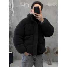 Зимова плюшева куртка oversize