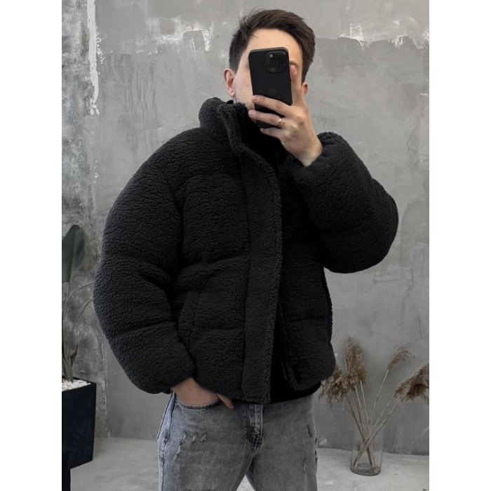 Зимова плюшева куртка oversize