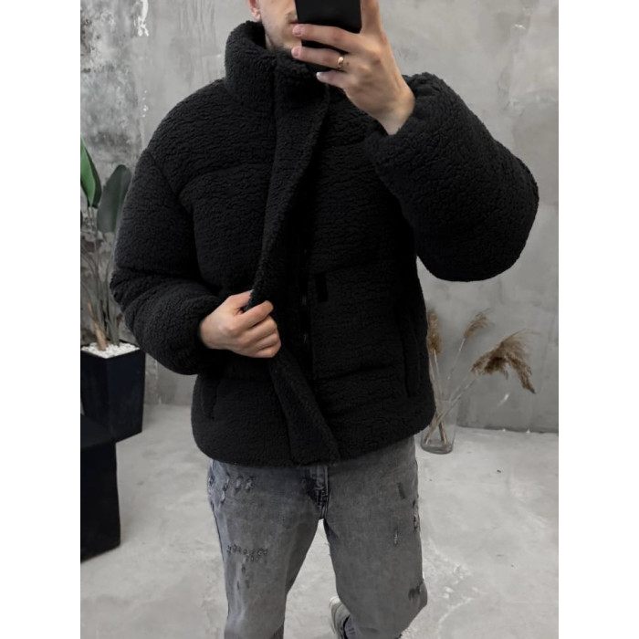 Зимова плюшева куртка oversize