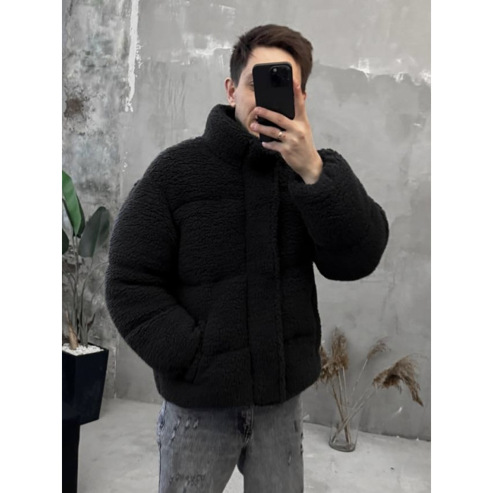 Зимова плюшева куртка oversize