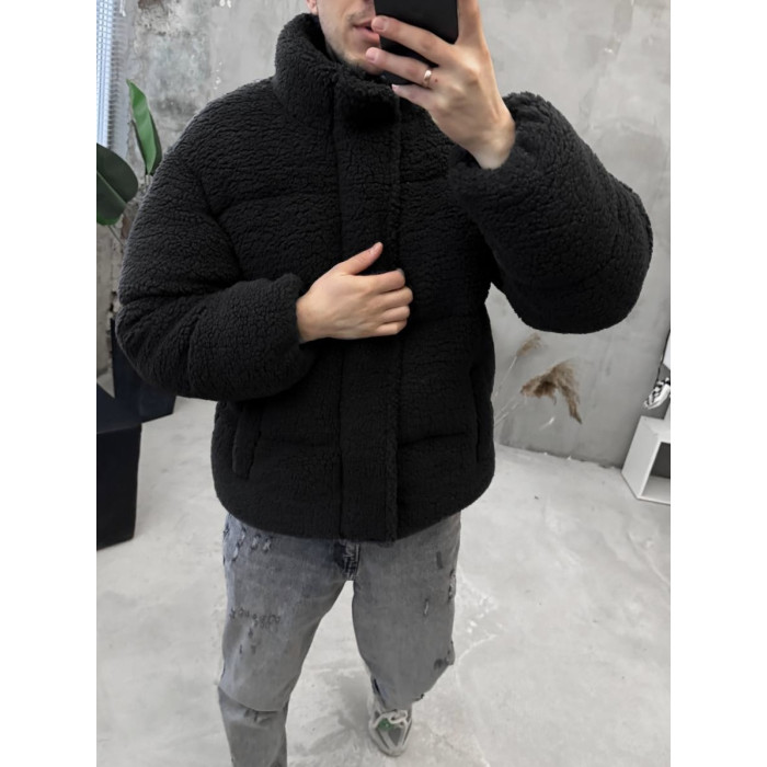 Зимова плюшева куртка oversize