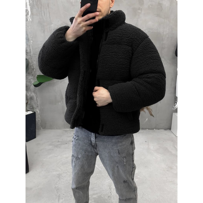 Зимова плюшева куртка oversize
