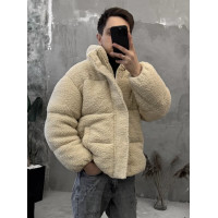 Зимова плюшева куртка oversize