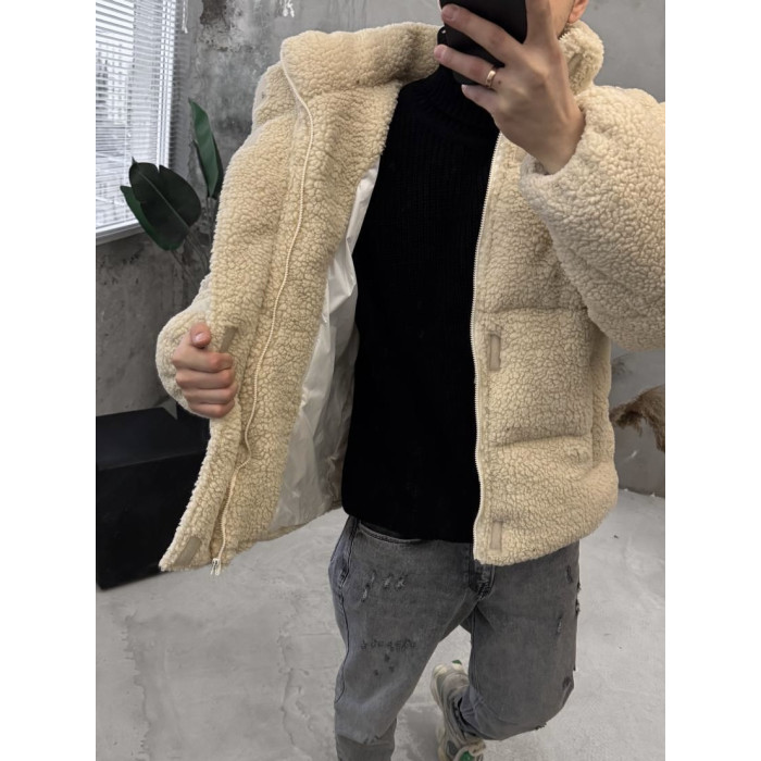 Зимова плюшева куртка oversize