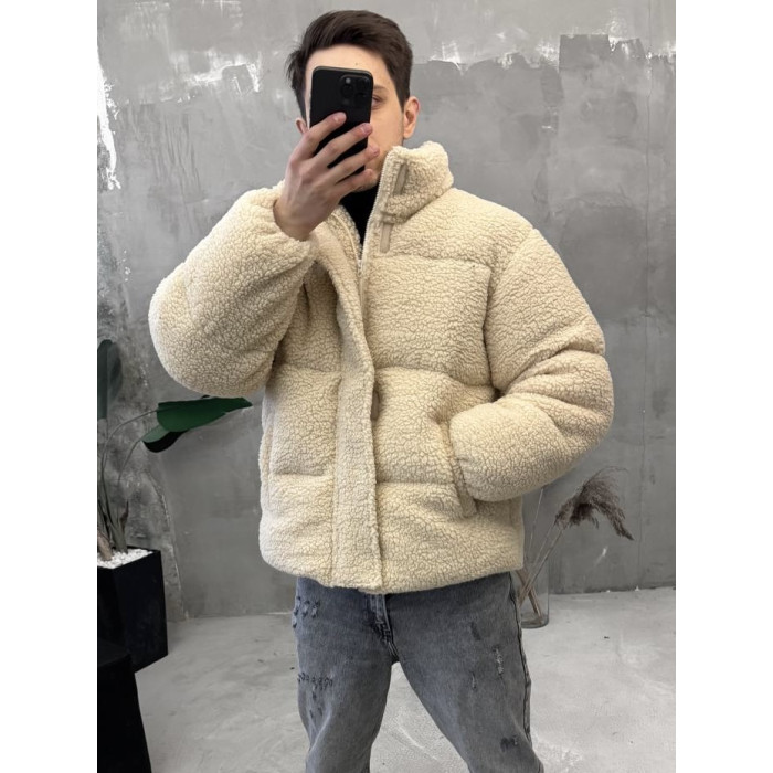 Зимова плюшева куртка oversize