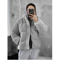 Зимова плюшева куртка oversize