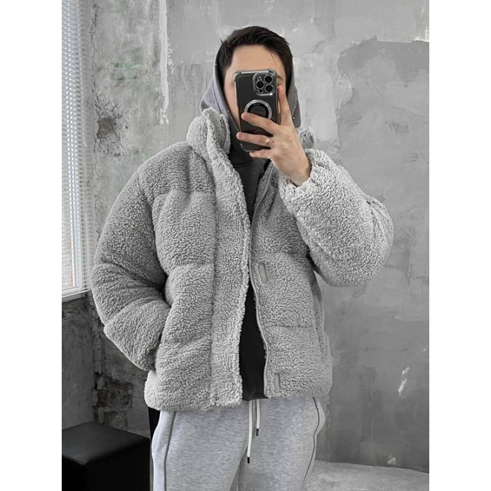 Зимова плюшева куртка oversize