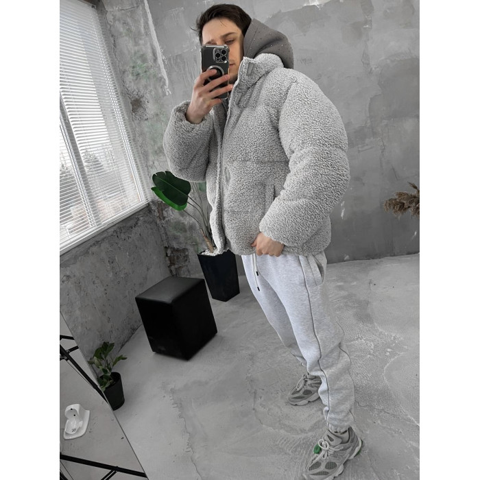 Зимова плюшева куртка oversize