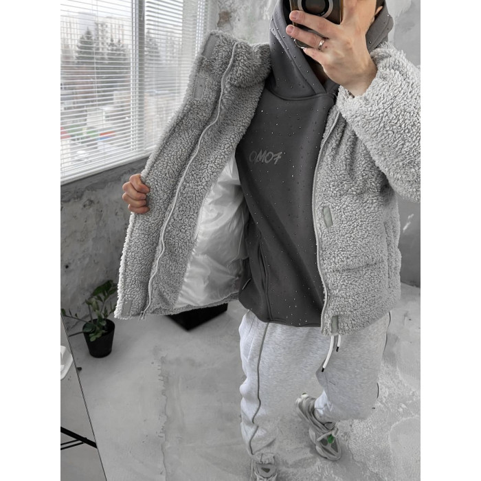 Зимова плюшева куртка oversize
