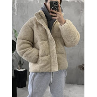 Зимова плюшева куртка oversize