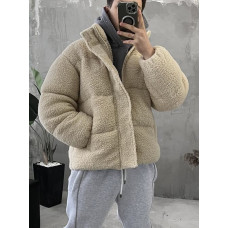 Зимова плюшева куртка oversize