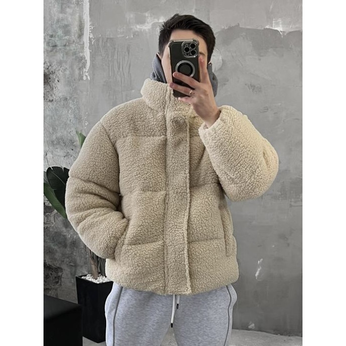 Зимова плюшева куртка oversize