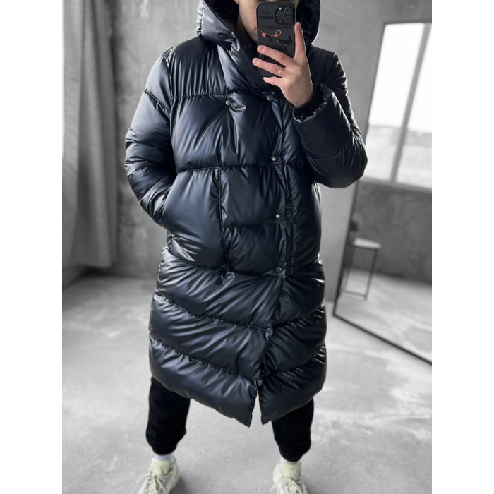 Зимова подовжена стьобана куртка