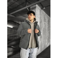 Зимова куртка oversize з блискавкою навскіс
