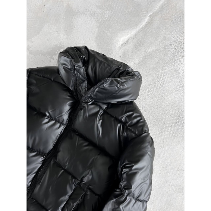 Зимова куртка oversize з блискавкою навскіс
