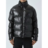 Зимова шкіряна куртка oversize
