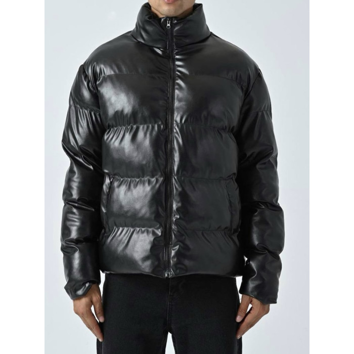 Зимова шкіряна куртка oversize