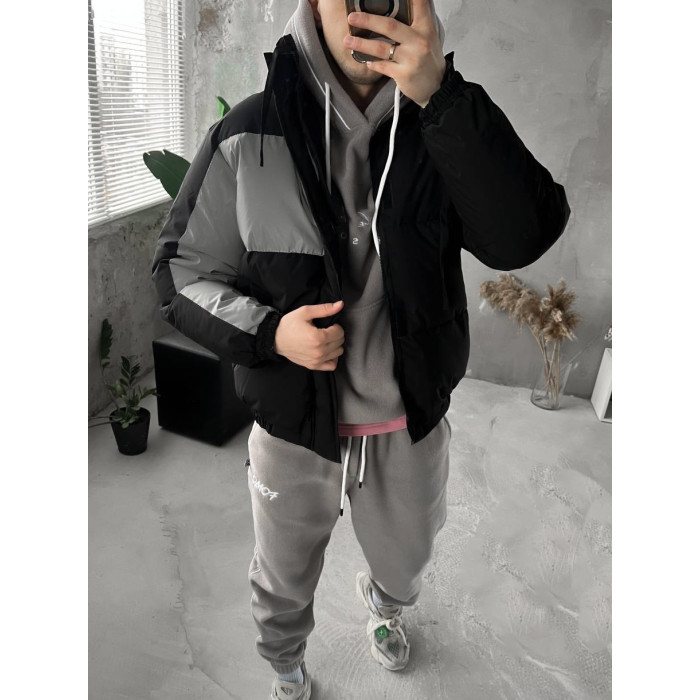 Oversize куртка з рефлективною вставкою