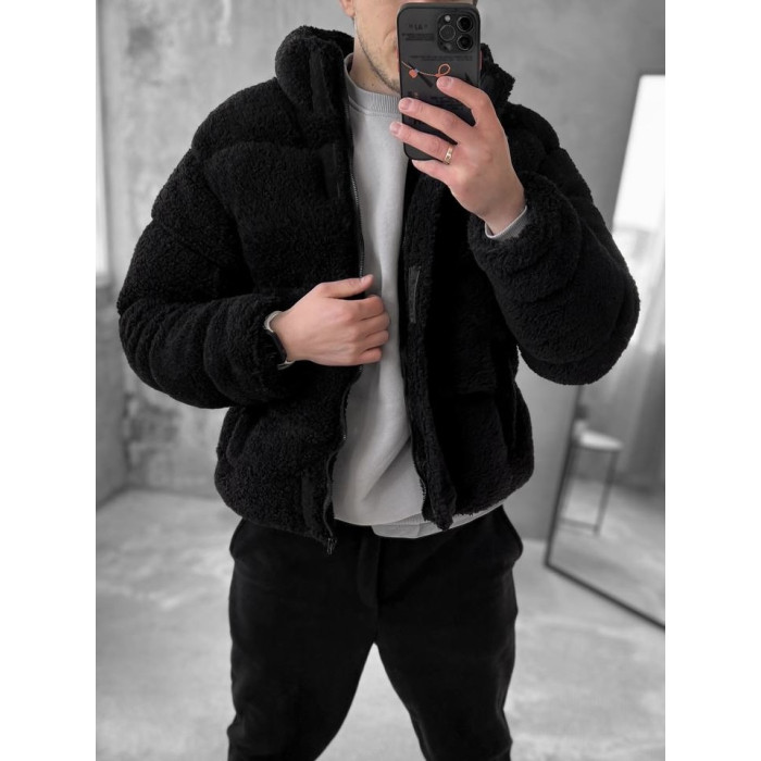 Зимова плюшева куртка oversize