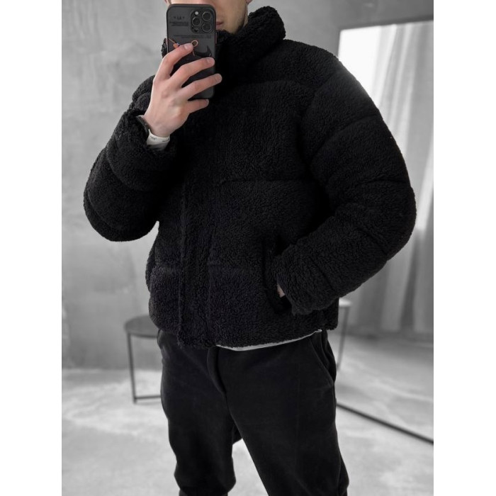 Зимова плюшева куртка oversize