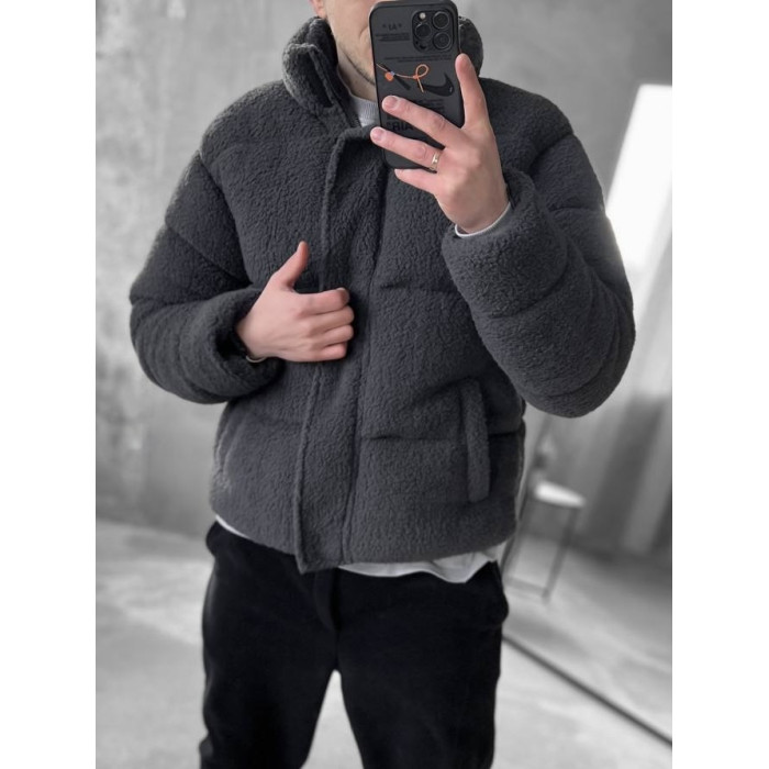 Зимова плюшева куртка oversize