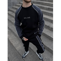 Oversize костюм на флісі з надписом