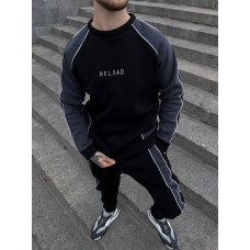 Oversize костюм на флісі з надписом