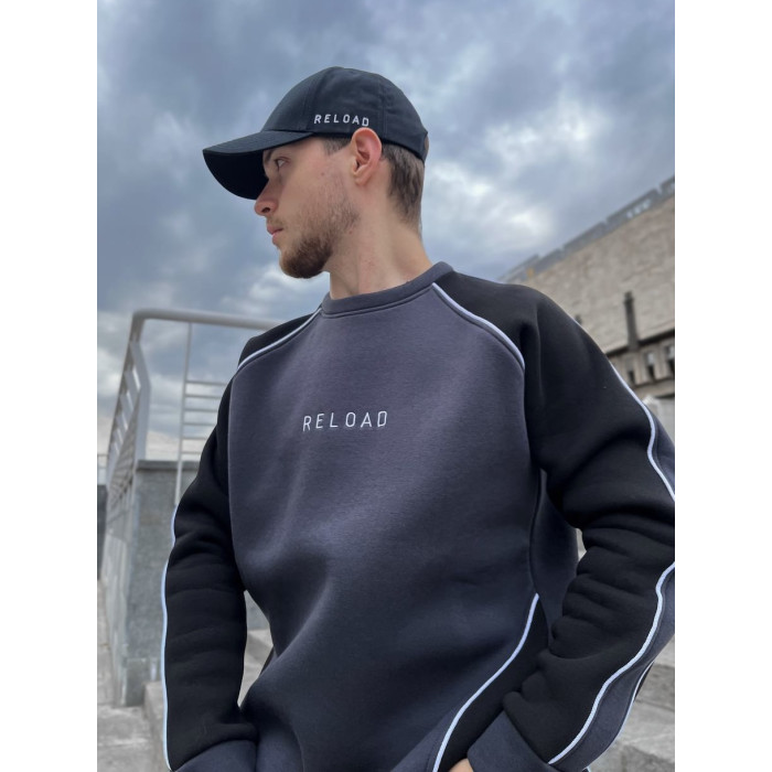 Oversize костюм на флісі з надписом