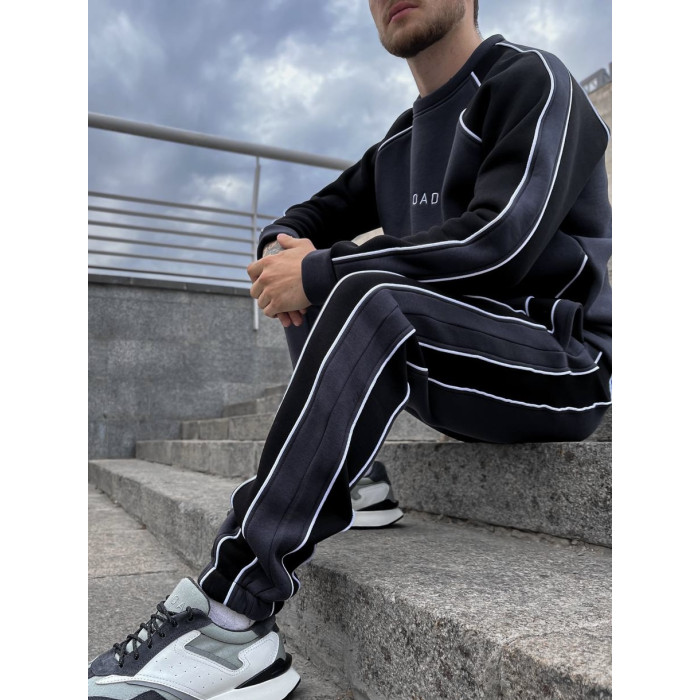 Oversize костюм на флісі з надписом