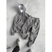 Флісовий oversize костюм з вишивкою