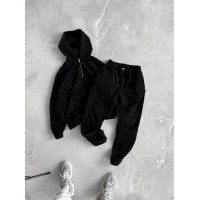 Флісовий oversize костюм з вишивкою