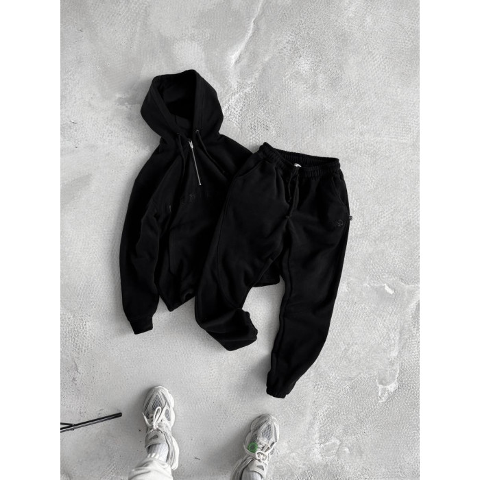 Флісовий oversize костюм з вишивкою