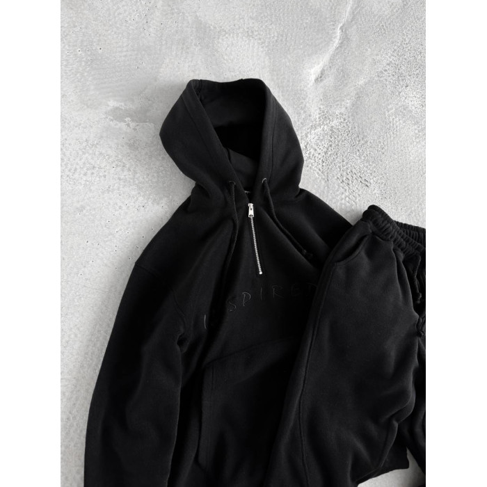 Флісовий oversize костюм з вишивкою