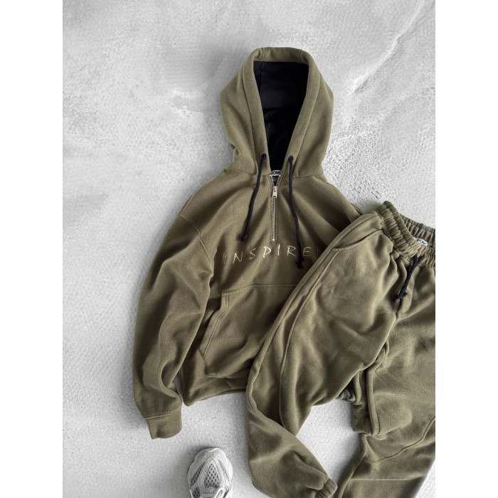 Флісовий oversize костюм з вишивкою