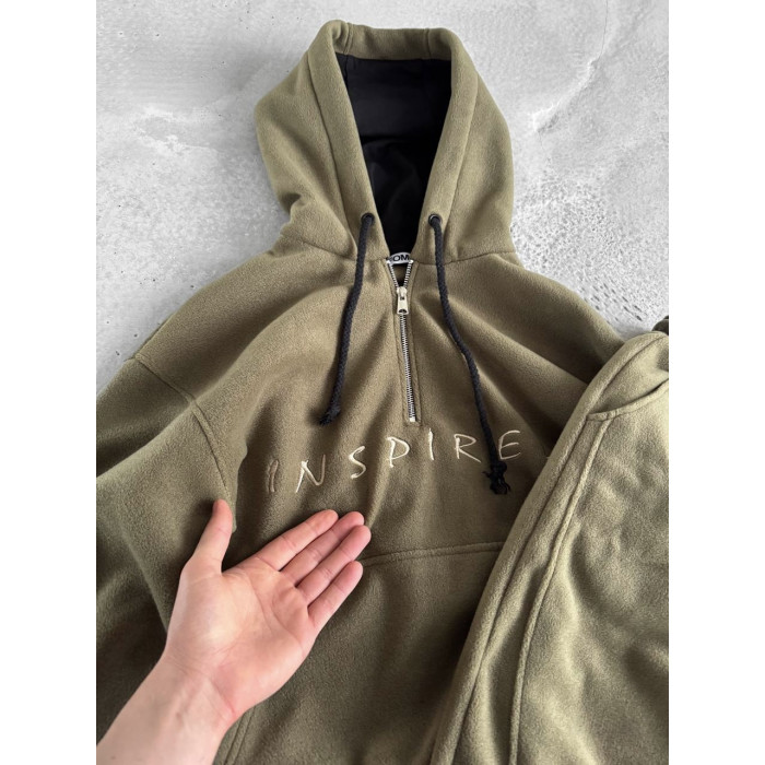 Флісовий oversize костюм з вишивкою