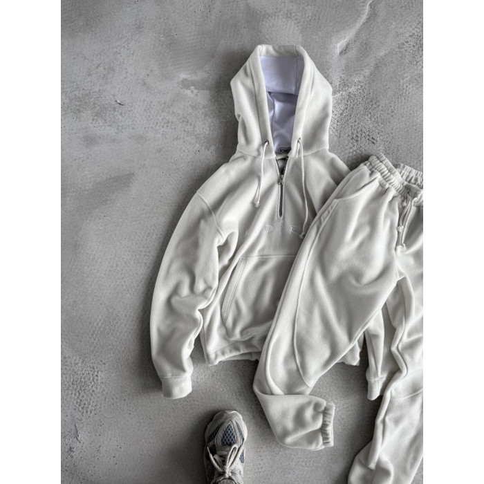 Флісовий oversize костюм з вишивкою