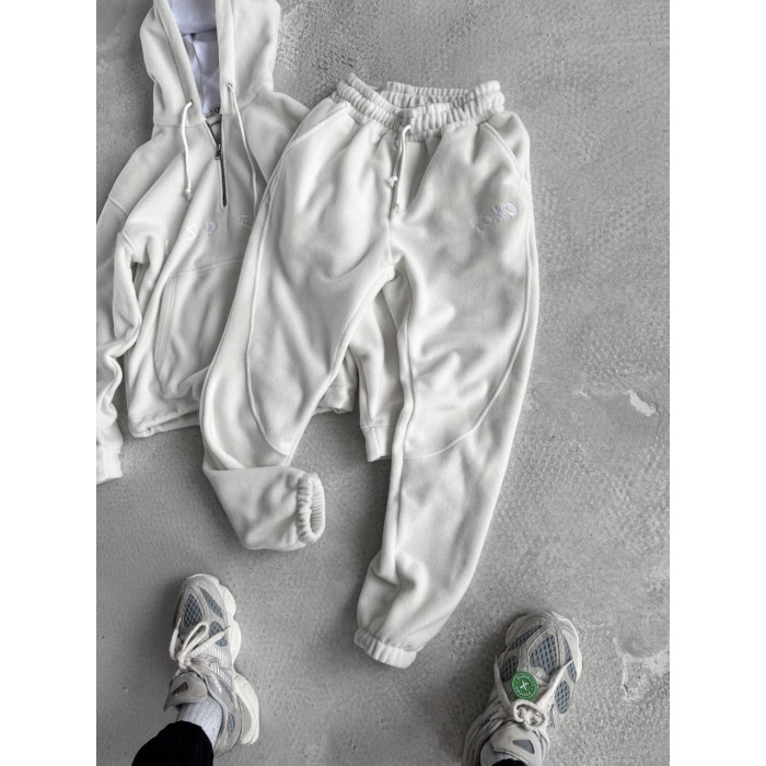 Флісовий oversize костюм з вишивкою