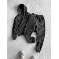 Флісовий oversize костюм з вишивкою