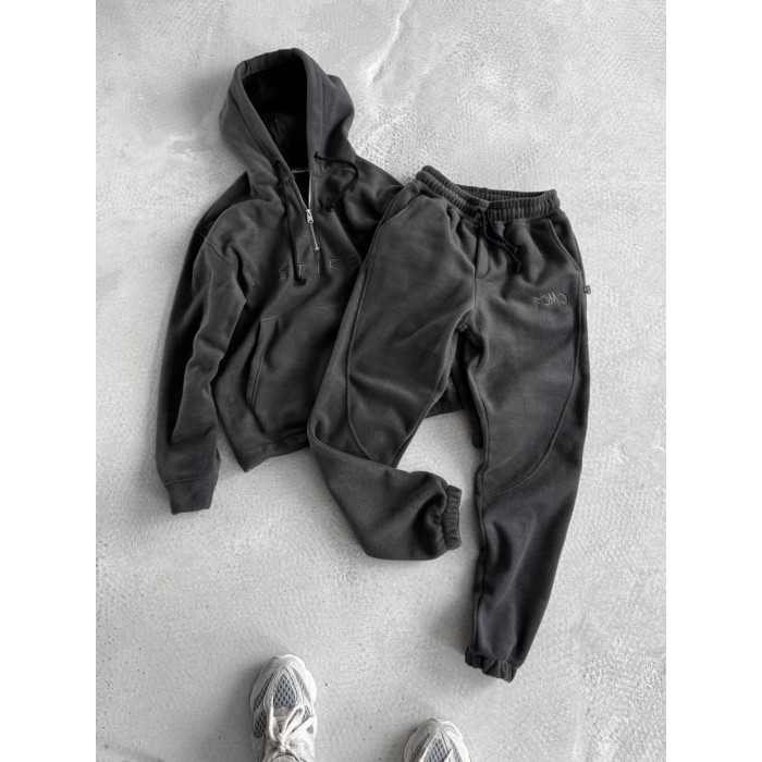 Флісовий oversize костюм з вишивкою