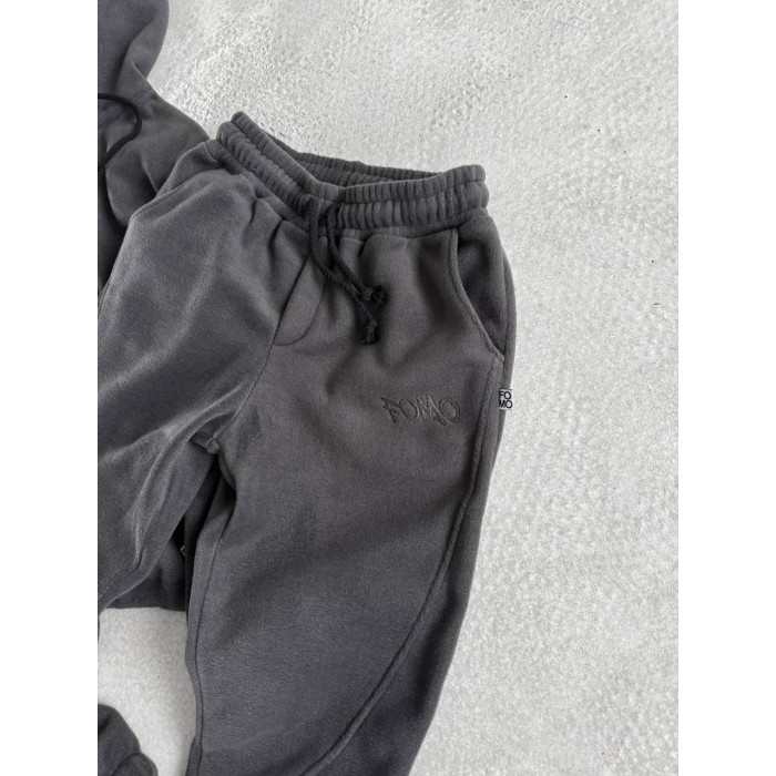 Флісовий oversize костюм з вишивкою
