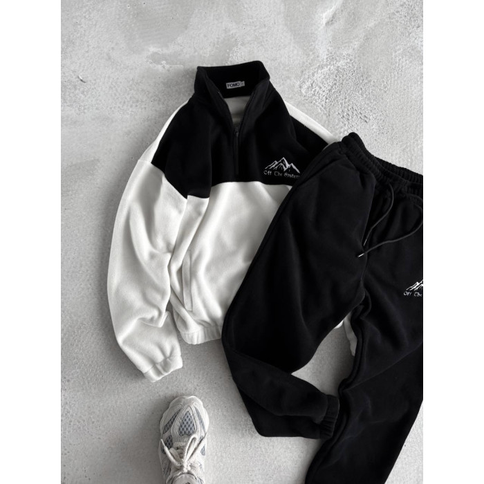 Флісовий oversize костюм з вишивкою