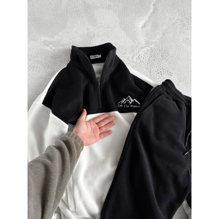 Флісовий oversize костюм з вишивкою
