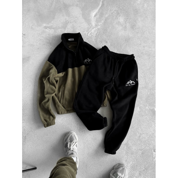 Флісовий oversize костюм з вишивкою