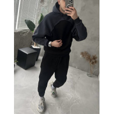 Oversize костюм на флісі з акцентним швом